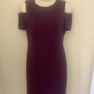 CK Plum off shoulder dress
